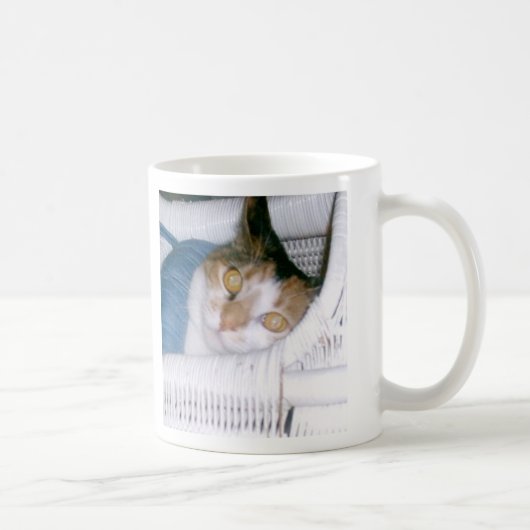 Mug Mettez votre nom sur Cassie le chat (Droite)