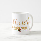 Mug Mettez votre photo & nom dans l'élégant Noël (Devant droit)