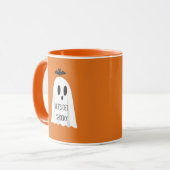 Mug Mettons-nous éffrayant joli fantôme halloween (Devant gauche)