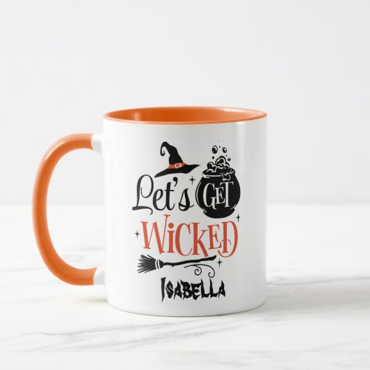 Mug Mettons-nous les méchants modernes Orange et Hallo (Gauche)