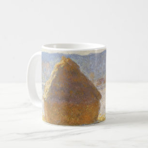 Mug Meule de foin au matin, Effet de neige de Claude M