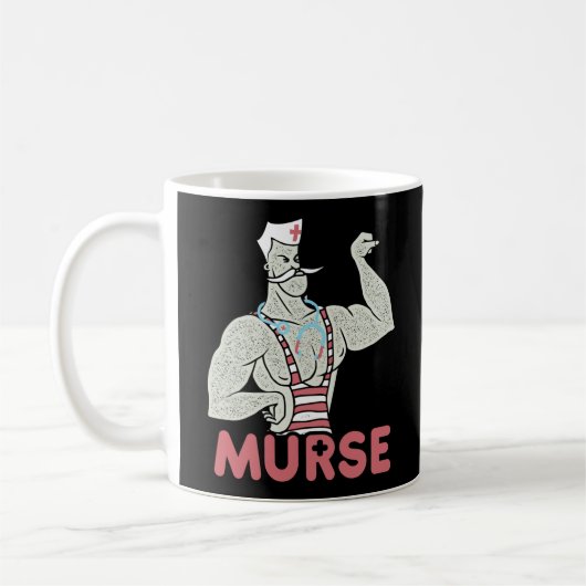 Mug Meurtre d'infirmière masculine drôle (Gauche)