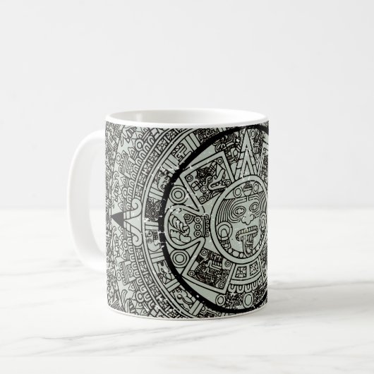 Mug Mexicaine Aztec Sun Stone Maya Calendrier 1 (Devant gauche)