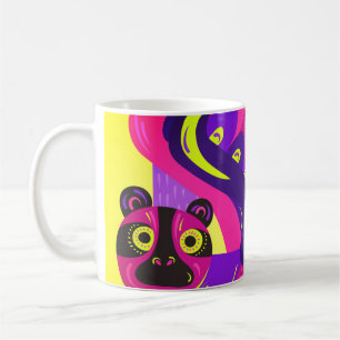 Mug mexicaine multicouleur renard folk art sur