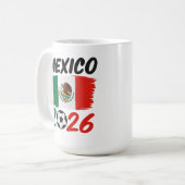 Mug Mexico 2026 Soccer Fan Design with Football (Devant gauche)