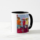 Mug Mexique. Catrinas squelettiques, figures célébrant (Devant droit)