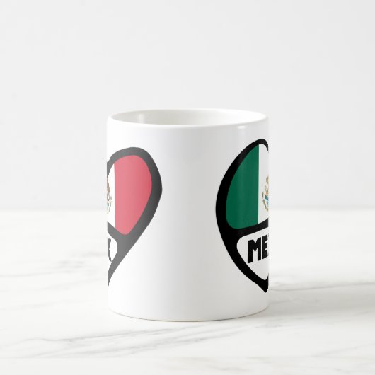 Mug Mexique Code Pays Coeur Drapeau, MEX (Centre)