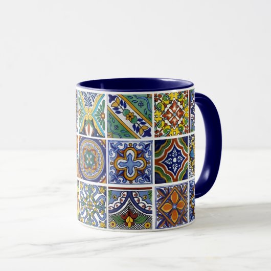 Mug Mexique : Le carrelage des carreaux (Devant droit)