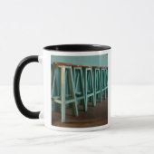 Mug Mexique, Oaxaca, mur de la ligne Green Bar Stools (Gauche)
