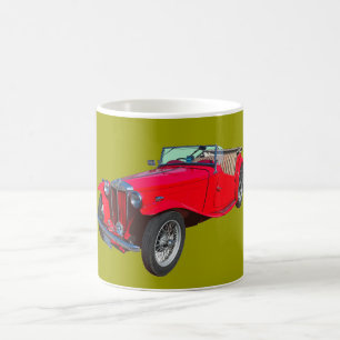 Mug MG rouge Sportscar antique convertible
