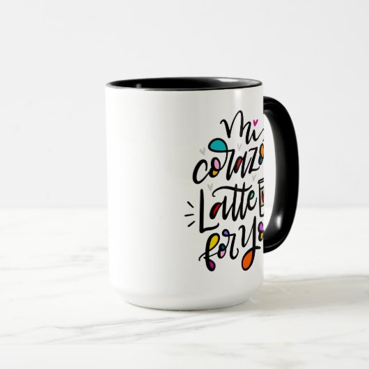 Mug Mi Corazón Latte (Devant droit)