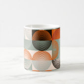 Mug Mi-siècle géométrique, abstrait motif coloré. (Centre)