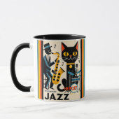 Mug Mi siècle Jazz Age HepCat Chat Noir (Gauche)