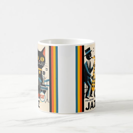 Mug Mi siècle Jazz Age HepCat Chat Noir (Centre)