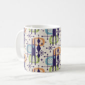 Mug Mi-siècle moderne âge atomique Motif Abstrait (Devant gauche)