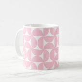 Mug Mi-Siècle Moderne Bébé rose et blanc Motif (Devant gauche)