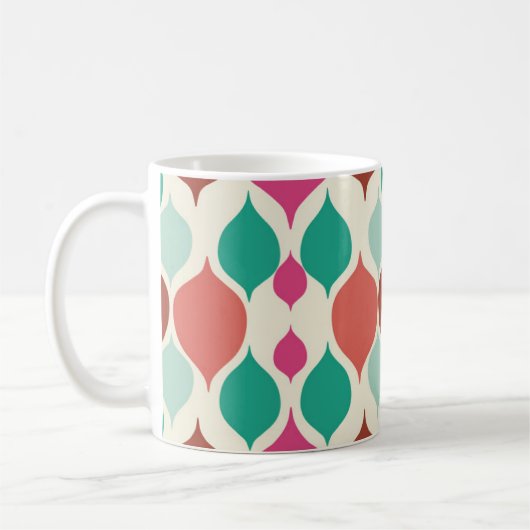 Mug Mi-siècle moderne coloré géométrique (Gauche)