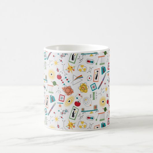 Mug Mi-siècle moderne de l'âge atomique STEM Physique  (Centre)