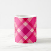 Mug Mi-siècle moderne Plaid, Fuchsia rose et vin (Centre)