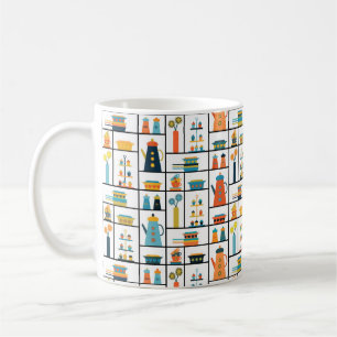 Mug Mi-siècle Moderne Rétro Élégants Tablettes De Cuis