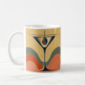 Mug Mi-siècle Moderne "vague de martini à l'olive pime (Gauche)
