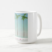 Mug Miami, affiche de voyage de la florida palm. (Devant droit)