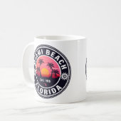 Mug Miami Beach Floride Retro Sunset Souvenirs 60s (Devant gauche)