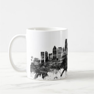 Mug Miami Floride Skyline BW
