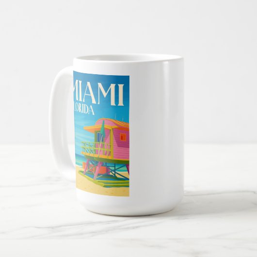 Mug Miami Floride South Beach Garde Art Déco (Devant gauche)