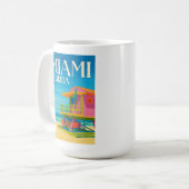 Mug Miami Floride South Beach Sauveteur Art Déco (Devant gauche)