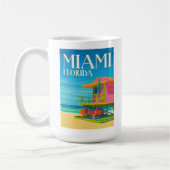Mug Miami Floride South Beach Sauveteur Art Déco (Gauche)