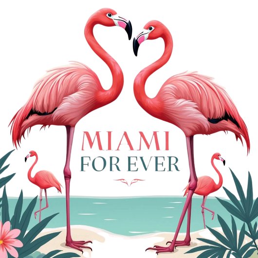 Mug Miami - Roodvlammen en tropische palmbomen Mok