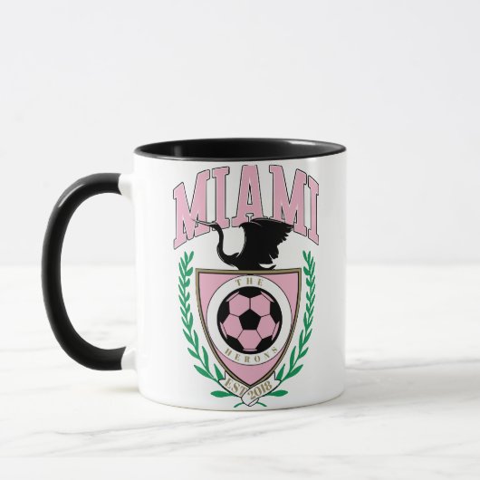 Mug Miami Soccer de style universitaire (Gauche)
