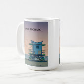 Mug Miami South Beach Floride Sauveteur Océan (Devant gauche)