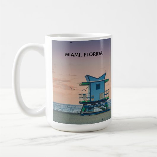 Mug Miami South Beach Floride Sauveteur Océan (Gauche)