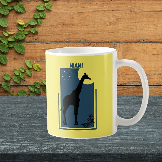 Mug Miami Zoo Floride Vintage Giraffe