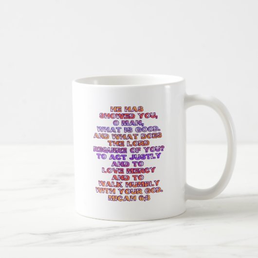 Mug Micah 6:8 (Droite)