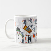 MUG MICE JOUANT DANS LA NEIGE (Gauche)
