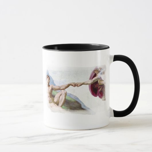 Mug Michelangelo Création De L'Homme - Dieu Adam Fist (Droite)