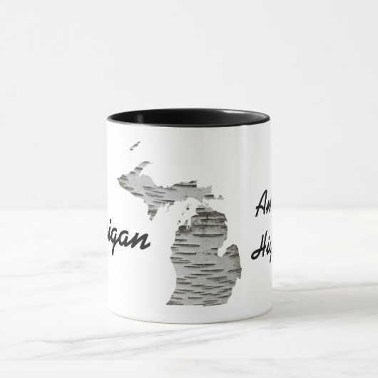 Mug Michigan - Amérique à cinq bouchons avec écorce de (Centre)