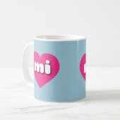 Mug Michigan coeur rose chaud - J'aime mi (Devant gauche)