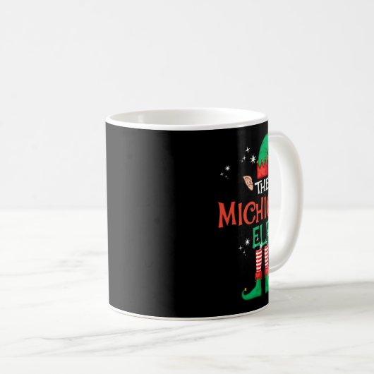 Mug Michigan Elf Matching Family Group Christmas F (Devant droit)