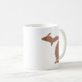 Mug Michigan Silhouette Cuivre Maison blanche (Devant droit)
