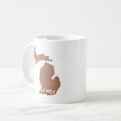Mug Michigan Silhouette Cuivre Maison blanche (Devant gauche)
