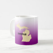 Mug - Michigan State Map avec la ville (Devant gauche)