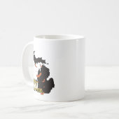 Mug Michigan State Map Happy Halloween chauves-souris (Devant gauche)