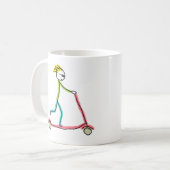 Mug Micro Scooter Stickman (Devant gauche)