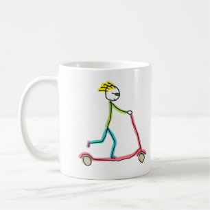Mug Micro Scooter Stickman