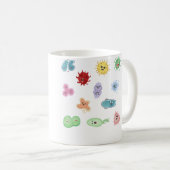 Mug Microbes Mignons Bactérie Virus Ecoli Microbiologi (Devant droit)