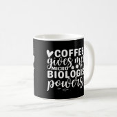 Mug Microbiologie Le Café Me Donne Des Pouvoirs Microb (Devant droit)